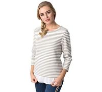 Rabe Ringelshirt mit 3/4 Arm und Chiffonsaum Größe 42