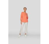 3/4-Arm-Shirt RABE, Damen, Gr. 44, orange (mandarine), Obermaterial: 55% Baumwolle, 40% Polyester, 5% Elasthan, bedruckt, casual, regular fit taillenbedeckt, U-Boot-Ausschnitt, 3/4-Ärmel gerader Absch