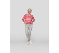 Strickpullover RABE "Rabe Farbenfroher Strickpullover", Damen, Gr. 48, orange, 50%Baumwolle 50%Polyacryl, gestreift, feminin, gerade, 3/4-Ärmel gerader Abschluss, Pullover (20294834-48) orange