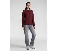 Strickpullover RABE "Pullover", Damen, Gr. 44, rot (dunkelrot), Obermaterial: 52% Polyester, 42% Baumwolle, 6% Sonstige Fasern, unifarben, gerade, Pullover Strickpullover (99482369-44) dunkelrot