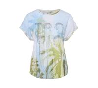 Rabe Kurzarmshirt Tropic Glam Damen himmelblau Jersey 100% Baumwolle Glitzersteine Gr. 40