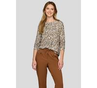 Print-Shirt RABE "T-Shirt", Damen, Gr. 46, grau, 92%Viskose 8%Elastan, feminin, gerade, Langarm, Shirts (49197223-46) grau