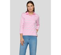 Print-Shirt RABE "T-Shirt", Damen, Gr. 46, rosa, Obermaterial: 100% Baumwolle, geringelt, tailliert, Shirts (39687316-46) rosa