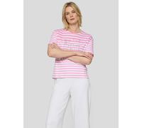 Rabe T-Shirt Print-Shirt Damen gerader Schnitt 100% Baumwolle Rosa Größe 46