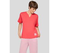 Print-Shirt RABE "T-Shirt", Damen, Gr. 48, rot (koralle), Obermaterial: 95% Viskose, 5% Elasthan, unifarben, gerade, Shirts (91345466-48) koralle