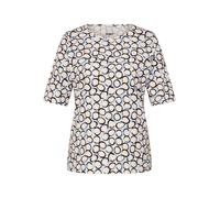 Rabe - T-Shirt Damen - Kurzarmshirt - Damen Baumwollshirt mit Muster - 44