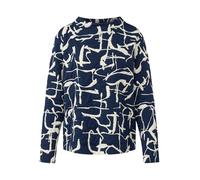 Rabe T-Shirt Gemustert - Stehkragen, Langarm