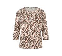 Print-Shirt RABE "T-Shirt", Damen, Gr. 42, braun, bermaterial: 92% Baumwolle, 8% Elasthan, bedruckt, tailliert, Shirts (60464806-42) braun
