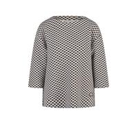 Print-Shirt RABE "T-Shirt", Damen, Gr. 46, braun, Obermaterial: 70% Polyester, 28% Viskose, 2% Elasthan, Jacquardmuster, gerade, Shirts (24623625-46) braun