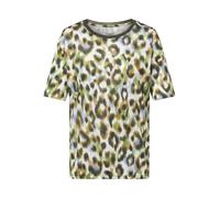 Print-Shirt RABE "T-Shirt", Damen, Gr. 46, grün (dunkelgrün), 50%Baumwolle 50%Viskose, feminin, gerade, Kurzarm, Shirts (66845447-46) dunkelgrün