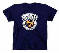 Raccoon City Police Department T-Shirt, Stars Logo, S, Navy