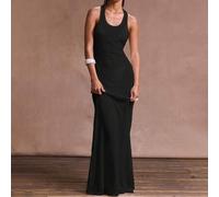 Racerback transparentes meliertes Maxikleid mit weiter Passform als Cover-Up für Sommer Urlaub Strand, elegant romantisch für Festivals, Ibiza, Hochze