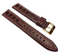 Racing Ersatzband Uhrenarmband Leder mit Lochmuster Braun 22202G