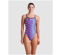 Racing Stripe Xcriss Cross Damen Schwimmanzug, multicolor, Gr. 36