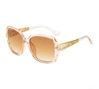 Rackumic Übergroße quadratische Damen-Sonnenbrille mit Strass-Dekor, UV390-Schutz, leicht, Retro, Mode, Brillen für Fahren, Party, Alltag, Schwarz, Grau, Lila, Transparenter Tee (A)