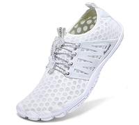 Racqua Water Shoes Quick Dry Barefoot Beach Aqua Sport Swim Surf Pool Hiking Diving Walking for Men Women White 11
