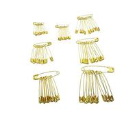 RadianceBiz 350 Stück Sicherheitsnadeln in Den Größen 20 Mm, 22 Mm, 28 Mm, 32 Mm, 38 Mm, 45 Mm Und 55 Mm für Schneiderarbeiten, Gold, 350pcs