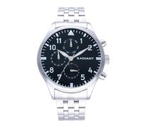 Radiant - Caiman Kollektion - Analog Quarzuhr. Herrenarmbanduhr. Armbanduhr mit silberfarbenem Zifferblatt und Edelstahlarmband. Größe 43mm. 5ATM.