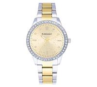 Radiant Collection Universe - Analoge Quarzuhr für Damen mit Quarzuhrwerk und goldenem Zifferblatt, Edelstahlarmband in einem Gold- und Silberbiton, 38 mm.