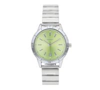 Radiant - Kollektion Kim - Analoguhr. Armbanduhr für Damen. Armband-Uhr mit grünem Zifferblatt und silbernem Armband. Größe 35mm. 3ATM.