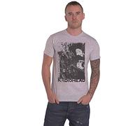 Radiohead T Shirt Scribble Band Logo Nue offiziell Herren Grau L