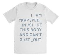 RADIOHEAD T Shirt Trapped Band Logo Nue offiziell Herren Weiß