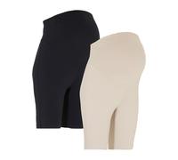 Radlerhose BONPRIX, Damen, Gr. 48/50 (XL), N-Gr, schwarz, beige, Jersey, Obermaterial: 95% Baumwolle, 5% Elasthan, skinny fit, Hosen Radlerhose, aus elastischem Material, mit Jerseybund, kurze Legging