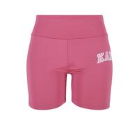 Radlerhose KARL KANI "Karl Kani Damen KW242-031-2 Karl Kani Small Serif Cycling Shorts", Damen, Gr. XS, US-Größen, pink, 77% Polyester, 23% Elasthan, skinny fit, Hosen Radlerhose (11338506-XS) pink