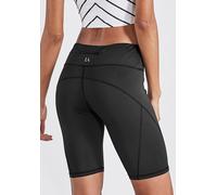 Radlerhose LASCANA ACTIVE "Basic Bottoms", Damen, Gr. 44/46, N-Gr, schwarz, Obermaterial: 85% Polyester, 15% Elasthan, unifarben, figurbetont kniefrei, Hosen Radlerhose, mit kleiner Bundtasche hinten 