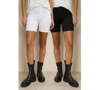 Radlerhose TAMARIS "aus softer Jersey-Qualität mit bequemem Gummizug", Damen, Gr. 38, N-Gr, schwarz-weiß (schwarz, weiß), Jersey, Obermaterial: 95% Baumwolle, 5% Elasthan. Obermaterial weiß: 95% Baumw