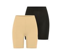 Radlerhose TAMARIS, Damen, Gr. 40, N-Gr, schwarz (puder, schwarz), Jersey, Obermaterial: 95% Baumwolle, 5% Elasthan. Obermaterial weiß: 95% Baumwolle, 5% Elasthan, Basic, sehr figurbetont kurz, Hosen