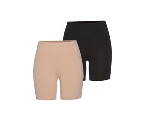 Radlerhose TAMARIS, Damen, Gr. 36, N-Gr, schwarz (puder, schwarz), Jersey, Obermaterial: 95% Baumwolle, 5% Elasthan. Obermaterial weiß: 95% Baumwolle, 5% Elasthan, Basic, sehr figurbetont kurz, Hosen