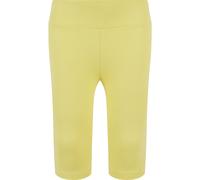 Radlerhose URBAN CLASSICS "Urban Classics Damen Girls High Waist Cycle Shorts", Mädchen, Gr. 122/128, Normalgrößen, gelb (vintagesun), 95% Baumwolle, 5% Elasthan, unifarben, slim fit, Hosen Radlerhose