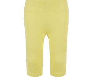 Radlerhose URBAN CLASSICS "Urban Classics Damen Girls High Waist Cycle Shorts", Mädchen, Gr. 158/164, Normalgrößen, gelb (vintagesun), 95% Baumwolle, 5% Elasthan, unifarben, slim fit, Hosen Radlerhose