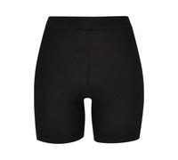 Radlerhose URBAN CLASSICS "Urban Classics Damen Ladies Rib Knit Shorts", Damen, Gr. 3XL, US-Größen, schwarz, 35% Polyacryl, 35% Viskose, 30% Polyamid, unifarben, skinny fit, Hosen Radlerhose (40730430