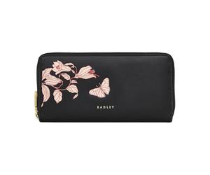 RADLEY London Butterfly Large Zip Around Continental Wallet, Schwarz, ONE SIZE, Geldbörse