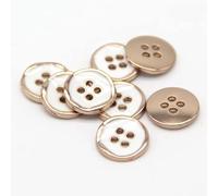 RAEF 20 Stücke 11mm Kleine Kinder Hemd Gold Metallknöpfe Für Kleidung Frauen Manschettenkragen Dekorative 2 4 Löcher Nähzubehör