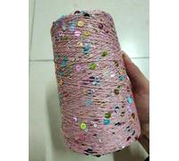 RAEF Ausgefallenes Baumwollgarn, 6 mm/3 mm, Pailletten-Strickgarn, ideales Partnergarn zum Stricken mit Anderen Garnen, 500 g, 1400 m