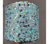 RAEF Ausgefallenes Baumwollgarn, 6 mm/3 mm, Pailletten-Strickgarn, ideales Partnergarn zum Stricken mit Anderen Garnen, 500 g, 1400 m