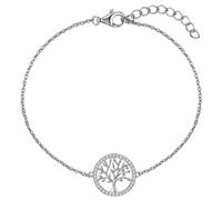 Rafaela Donata Damen Armband aus 925/- Sterling Silber rhodiniert mit Zirkonia weiß Lebensbaum