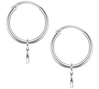 Rafaela Donata - Creolen Herz aus Sterling Silber in Silber mit Zirkonia 1 ct Damen