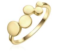 Silberring RAFAELA DONATA "RD5023" Gr. 56, gelbgold, Fingerringe, Damen, 56, Silber 925 (Sterlingsilber), Silberring (71861420-56) gelbgold