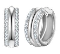 Rafaela Donata Creolen Damen silber, ONE SIZE