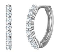 Rafaela Donata - Creolen aus Sterling Silber in Silber mit Zirkonia 1 ct Damen