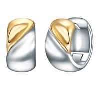 Rafaela Donata - Creolen aus Sterling Silber in Silber/Gelbgold 1 ct Damen