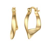 Rafaela Donata - Creolen aus Sterling Silber in Gelbgold 1 ct Damen