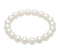 Rafaela Donata Damen Perlenarmband mit Muschelkernperle 10 mm weiß Nylon