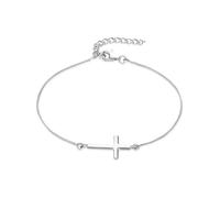 Rafaela Donata Damen-Armband Kreuz 925/- Sterling Silber Motivarmband - Armkettchen mit Kreuz-Anhänger Religion religiöser Schmuck Silberarmband