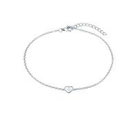 Rafaela Donata Damen Armband mit Herz aus 925/- Sterling Silber mit Zirkonia weiß - Silberarmband Herzarmband