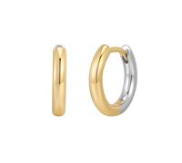 Rafaela Donata Creolen aus Sterling Silber in Silber/Gelbgold 13,3 mm Damen